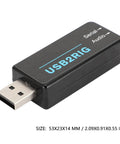 Amateur Radio Audio Interface With Built In Sound Card And Serial Port Two In One, USB2RIG device, compact USB plug