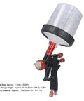 Aluminum Alloy Body Air Paint Sprayer With Stainless Steel Head Adjustable Amplitude Pro Grade Car Spray Gun, 1.3mm nozzle