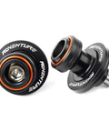 Orange Swingarm Spools Sliders And Rear Stand Screws Kit For KTM Adventure And Duke Motorcycles, CNC Aluminum M10x15, Side View