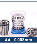 Top Pick Spring Collet Chuck Set For Engraving Milling CNC Lathe Tool Spindle Drill Fix Sure Grip High Quality Steel Precision Holds 0.008mm Accuracy Fits ER11 ER16 ER20 ER25 ER32 ER40 Sizes - ER32 collets displayed in a plastic case.