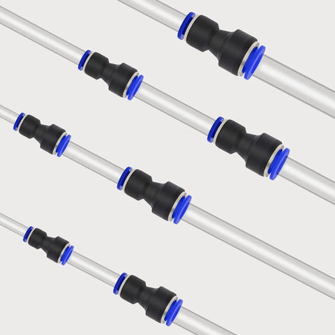 60 Piece Quick Connect Reducer Fitting Kit For Pneumatic Air Lines With 4 mm 6 mm 8 mm 10 mm 12 mm Reducing Push To Link Connectors