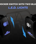 Upgraded Fan Override Switch Kit With Relay And LED Rocker Switch for Safer Engine Cooling, two LED lights shown