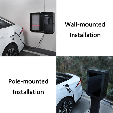 Heavy Duty Outdoor EV Charger Protector With All Weather Rain Cover And Secure Anti Theft Lock Built Tough Floor Standing Steel Enclosure for wall and pole mounted installations.