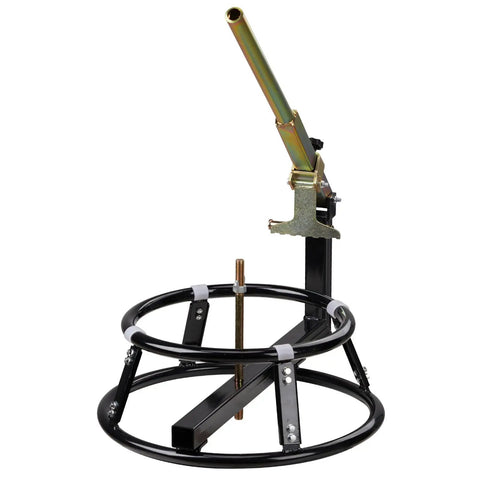 Heavy Duty Motorcycle Tire Changer Stand For 16 To 21 Inch Dirt Bikes Bead Breaker Included Portable Tire Change Tool For Dirt Bike Motocross Garage Use Built To Last with bead breaker visible.