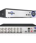 Front and rear view of 16 Channel 5MP And 1080P Hybrid Security DVR 5 In 1 AHD TVI CVI Analog IPC With Free Remote Access App
