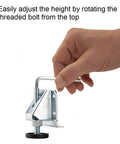 Heavy Duty Leveling Feet For Furniture And Cabinets, 4 Pack, Galvanized Steel, 7/16 Inch Wide, 0.4 Inch Shaft, Adjustable 0 To 2.5 Inches, Free Swivel Base, Each Leg 200 Lbs, Total 800 Lbs, Ideal For Uneven Floors, Easy Home Upgrade, hand adjusting leveling foot