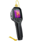 TG268 Thermal Imaging Camera With 320x240 IR, Ultra Clear MSX Real Time Detail, 640x480 Visual Sensor For Sharper Thermal Images, Spot IR Bullseye Laser For Easy Heat Tracking On The Fly handheld black thermal camera with yellow probe cable