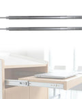 Side Mount Drawer Slides 80 Inch Length Whisper Quiet Full Extension 500 LB Capacity Ball Bearing Rails with Lock in cabinet use