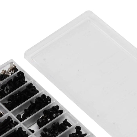 Go-To Computer Screws Kit 360Pcs Alloy Steel Micro Cross Fasteners Set For Laptops And Desktops M2 M2.5 M3 in a plastic case