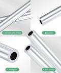 Two Pack 400mm 6063 Aluminum Round Tube Seamless Tubing 6mm ID 10mm OD Heavy Duty Built To Last Multipurpose Aluminum Pipe