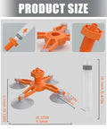 Effortless Windshield Repair Kit For Scratches And Chips, Quick Fix Set, orange applicator, suction cups, resin tube