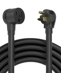 Beefy 50 Ft 8 AWG Welder Extension Cord 250 Volt NEMA 6-50P To 6-50R For Welding Machines, 40 Amp Power, black connectors visible