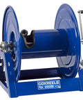Heavy Duty Steel Hand Crank Hose Reel, 3000 Psi, Holds 3/4 Inch By 175 Feet Hose, robust blue steel construction.