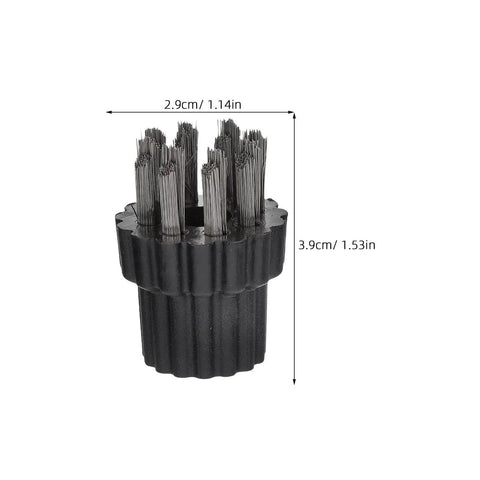 Ten Piece Steam Cleaner Brush Head Replacement Kit Featuring Heavy Duty Copper And Steel Bristles, 2.9cm x 3.9cm, suitable for scrubbing grime.