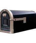 Large Steel Post Mount Mailbox In Black With Brushed Nickel Finish Built Tough Weatherproof Outdoor Mailbox For Year Round Use Spacious Curbside Mailbox For Mail And Packages