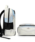 Side view of Waving Polar Cub Printed Unisex Backpack With Large Capacity Durable Polyester Daypack For School Travel And Everyday Use