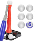 Kids Tball Set With Tee Oversized Bat And Six Oversized Balls For Ages 3 To 5 And Toddlers Easy Hit Practice Outdoor Play Toy