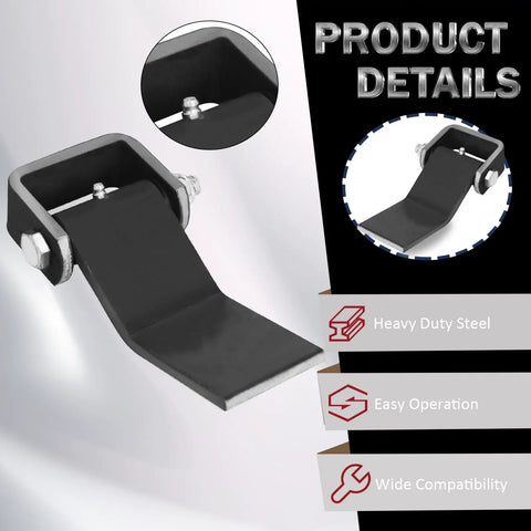 Heavy Duty Steel Dump Trailer Hinges With Strap Style Leaf Design close-up view highlighting robust construction and easy installation.