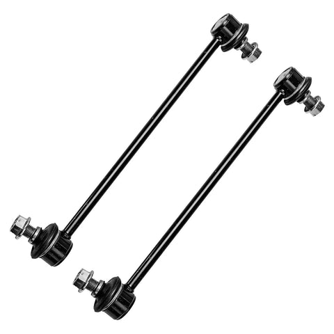 Front Steering Knuckles Kit For 2009 To 2013 Toyota Corolla With Wheel Hub Bearings Front And Rear Struts Coil Springs Sway Bars Beefed Up Suspension Replacement Parts, showing two black sway bars