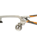 Auto Adjust 6 Inch Drill Press Clamp for Woodworking and Metalworking, heavy-duty with 3-inch material hold, side view.