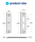 Rust Resistant Stainless Steel Magnetic Door Catch Set 6 Pack With Adhesive Cabinet Magnets for Closure size diagram