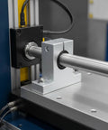 Rock Solid Aluminum Linear Shaft Support Block And Bearing Housing For Cnc Machine And Automation Setup, with smooth sliding action on a guide rod.
