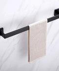 Heavy Duty 23.6 Inch Black Stainless Steel Towel Bar Rack For Bathroom And Kitchen Rustproof SUS 304 Wall Mount Towel Holder With Screws