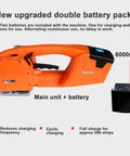 Heavy Duty Electric Handheld Strapping Machine For PP Pet Strap Featuring 6000Mah Battery Automatic Portable Banding Tool with dual battery pack.