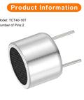 10 Pack Ultrasonic Distance Sensor Module TCT40-16T High Precision Distance Measuring Transducer Ultrasonic Sensor For Accurate Object Detection, Distance Measurement And Proximity Sensing In Security, Robotics, Automation And DIY Projects. silver 2-pin ultrasonic sensor