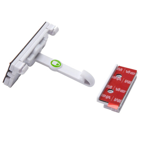 Adhesive Cabinet Latch Set 4 Piece For Childproofing White Peel And Stick Easy Install No Tools Required For Most Cabinets