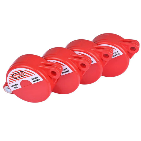 Heavy Duty Gate Valve Lockout Set With Keyed Alike Safety Padlocks, Built Tough Industrial Grade Locks, Fits 1 To 2 1/2 Inch Valve Dia