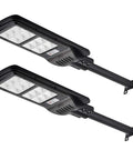 Two Beefy 200W Solar Street Light Outdoor Flood Light With 288 LEDs, 10000 Lumen, for street and garden use, IP65 waterproof
