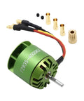 4000KV Brushless Outrunner RC Motor For Drones, Helicopters, And Planes, Low Heat Operation, green aluminum housing, connectors