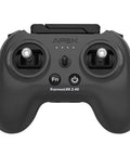 Front view of G-129 Dual Protocol FPV RC Radio Transmitter with ELRS 2.4G, black, ergonomic design, simulator-ready.