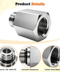 Solid Rig Ready Straight Hydraulic Hose Adapter Connector Bridging One Half Inch Orb Male To Nptf Female Port With O Ring Boss Seal For Diesel Fuel And Cooling Lines Crafted From Forged Steel For No Sweat Operation Daily, showcasing the steel connector's detail.