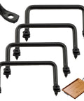 Matte Black 4 Inch Cabinet Pulls 4 Pack With Screws Modern Iron Drawer Handles For Cabinets Doors Drawers Cutting Boards