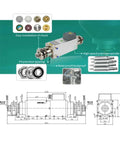Heavy Duty Double Head Spindle Motor For CNC Machine Tool Featuring Air Cooling And Rotary Shaft Built Damn Tough, with precision components.