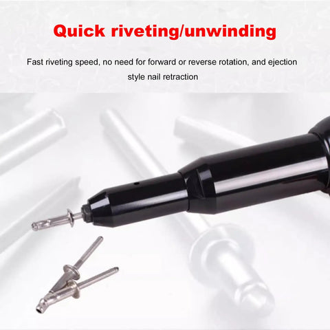 Close-up of Air Blind Rivet Gun Kit with Handle Rivet Gun Adapter Kit Drill Attachment And Rivet Tool For Electric Drilling Machine
