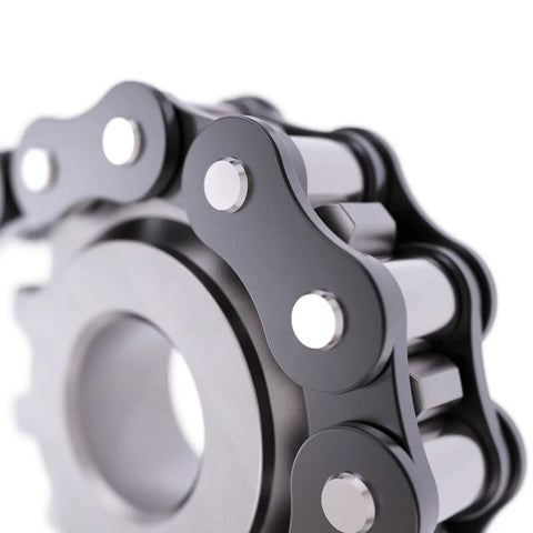 Close-up of 15 Tooth Roller Chain Sprocket 3/8 Inch Pitch With 18mm Bore For Motor Drive A3 Carbon Steel Gear Beefy High Hardness Wear Resistant
