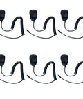 Remote Shoulder Speaker Microphone With PTT 1 Pin 2.5mm Handheld Mic For Two Way Radios, six pack shown, coiled cords visible