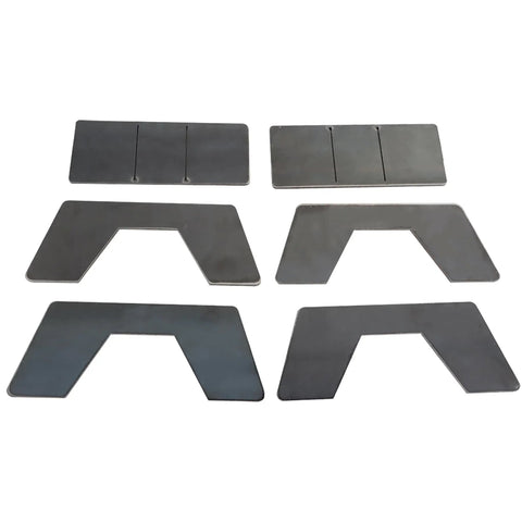 Universal Mini C Notch Kit Weld On Square Under Bed Notch For Frame Stability Keeps Wheel Alignment And Smooth Ride With Easy Weld In Install For Heavy Duty Truck Builds, 3/16 inch steel plates