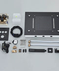 Straight Fire Black Shower System With Switchable Led Color Changing Lights And Wide Spray Rain Head Paired With Nifty Handheld Sprayer For Dang Smooth Diverter Valve Bathroom Flex parts layout including controls and hoses.
