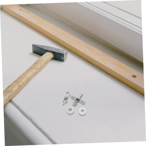 Adjustable Spring Loaded Pivot Shaft 2 Sets For Room Metal Hardware And Doors Make Home Partitions Slide Smoothly With Easy Install Heavy Duty Floor Hinges That Look Cool, includes metal hardware and hammer.