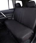 Easy Install Car Seat Covers For Front Seats And Rear Bench, Universal Fit, Airbag Compatible, Polyester Protector shown on rear bench.