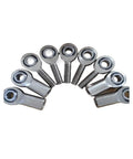 Two Pack Male Rod Ends And Heim Joints Right Hand M20x1.5 Threads, chromoly steel construction, arranged in a circle.