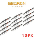 Stainless Steel Arrow Field Points Set Of 12 For Practice Arrows, 100 125 150 175 200 Grain Weights, Fits 0.244 Inch ID Arrow Shafts