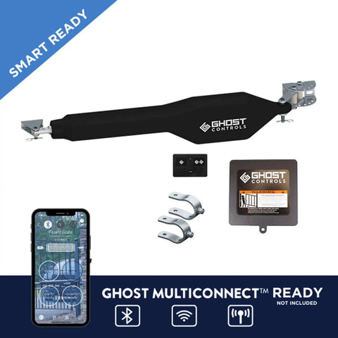Legit Heavy Duty Automatic Swing Gate Opener Kit With Smart Ready Motor And Dope Long Range Remote Control For Residential Driveway Up To Nine Hundred Pounds with smart ready components.