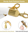 Lux Velvet Stanchion Rope White With Gold Hooks Five Foot Crowd Control Barrier For VIP Parties And Event Decor