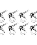 Rock Solid Climbing Bolt Hangers With 8 Expansion Bolts, 16 Pcs M10 Anchor Point Gear For Rock Climbing, displayed against a white background