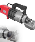 Heavy Duty Electric Hydraulic Rebar Cutter For Construction Sites Cuts 4 To 25mm Reinforcing Steel Bars Fast In Under Four Seconds, handheld tool detail.